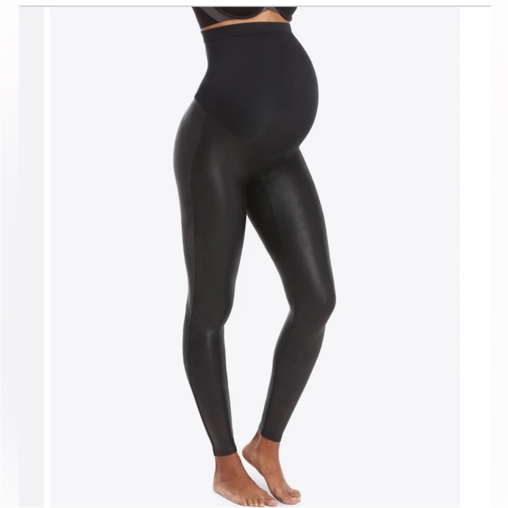 SPANX Faux Leather Leggings Black Size Small